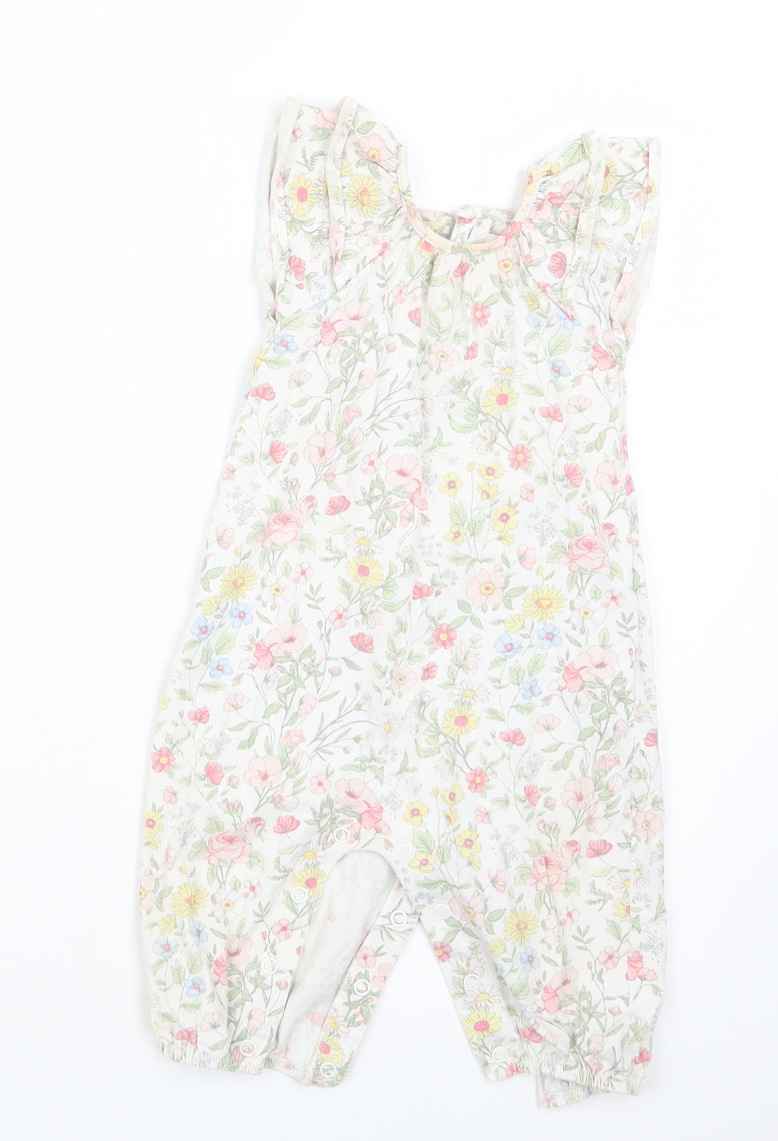 NEXT Girls White Floral  Coverall Outfit/Set Size 3-6 Months
