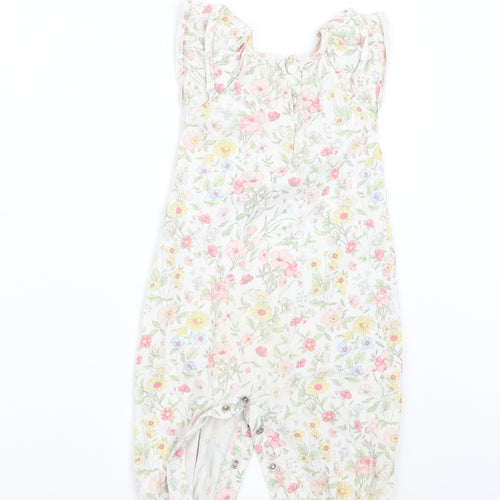 NEXT Girls White Floral  Coverall Outfit/Set Size 3-6 Months