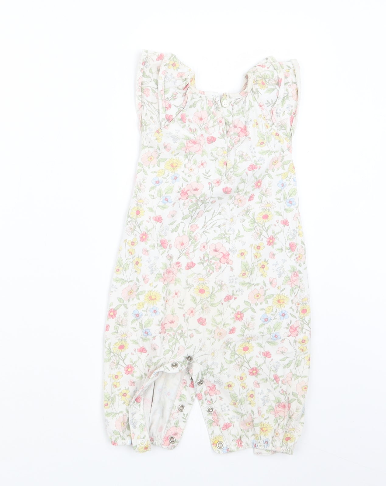 NEXT Girls White Floral  Coverall Outfit/Set Size 3-6 Months