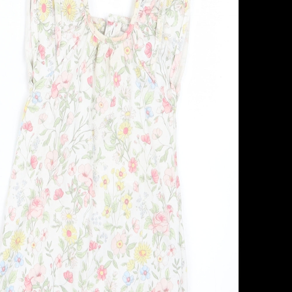 NEXT Girls White Floral  Coverall Outfit/Set Size 3-6 Months