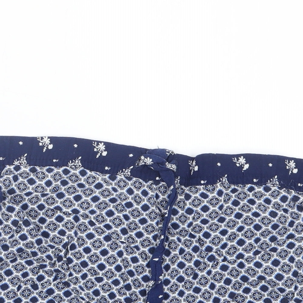Love to Lounge Womens Blue Geometric  Hot Pants Shorts Size 10