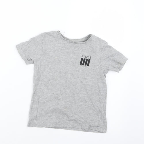 George Boys Grey   Basic T-Shirt Size 5-6 Years