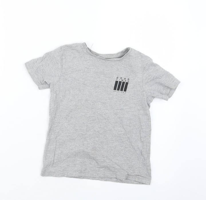 George Boys Grey   Basic T-Shirt Size 5-6 Years