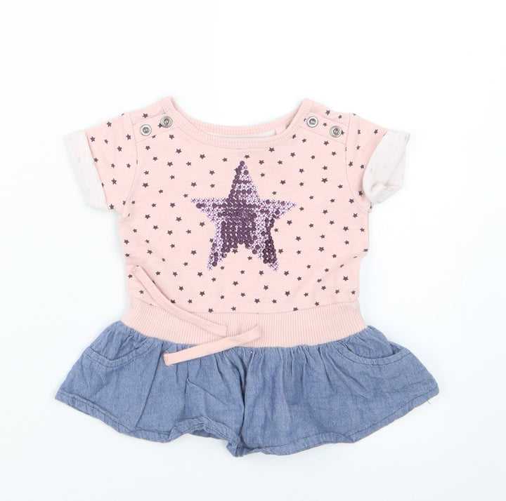 NEXT Girls Pink   Basic T-Shirt Size 3-6 Months
