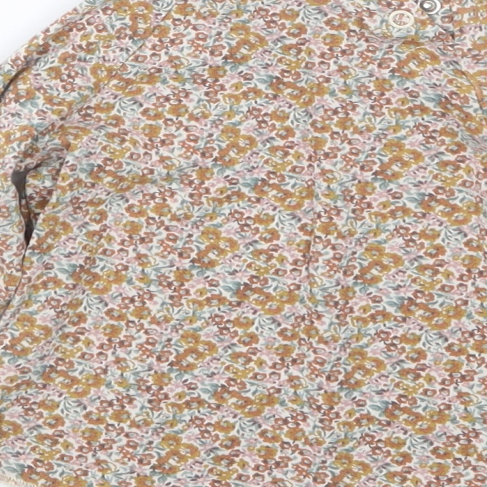 H&M Girls Beige Floral  Basic T-Shirt Size 9-12 Months