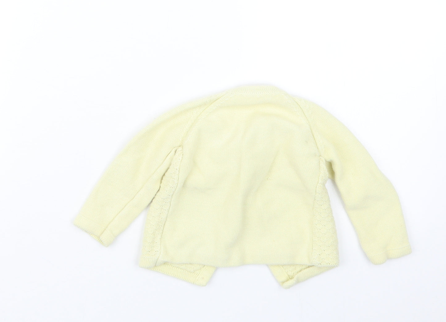 Nutmeg Girls Yellow  Knit Cardigan Jumper Size 3-6 Months