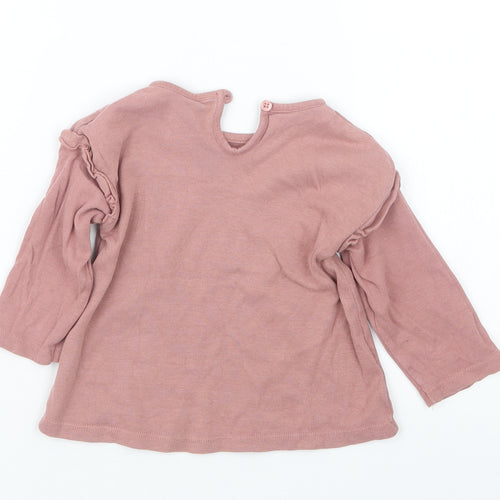 George Girls Pink   Basic T-Shirt Size 9-12 Months