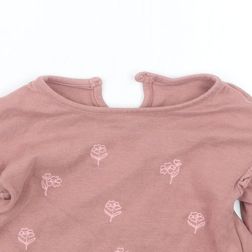 George Girls Pink   Basic T-Shirt Size 9-12 Months