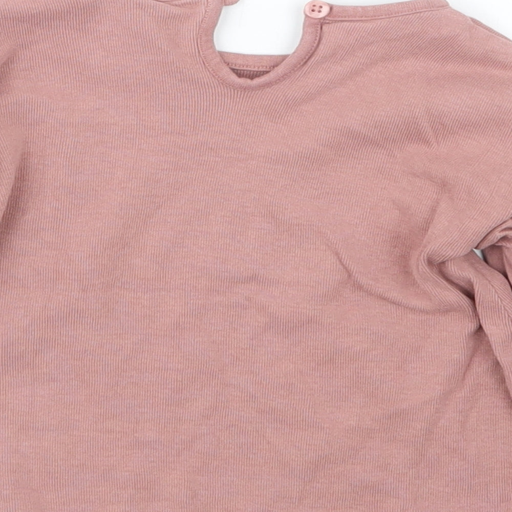George Girls Pink   Basic T-Shirt Size 9-12 Months