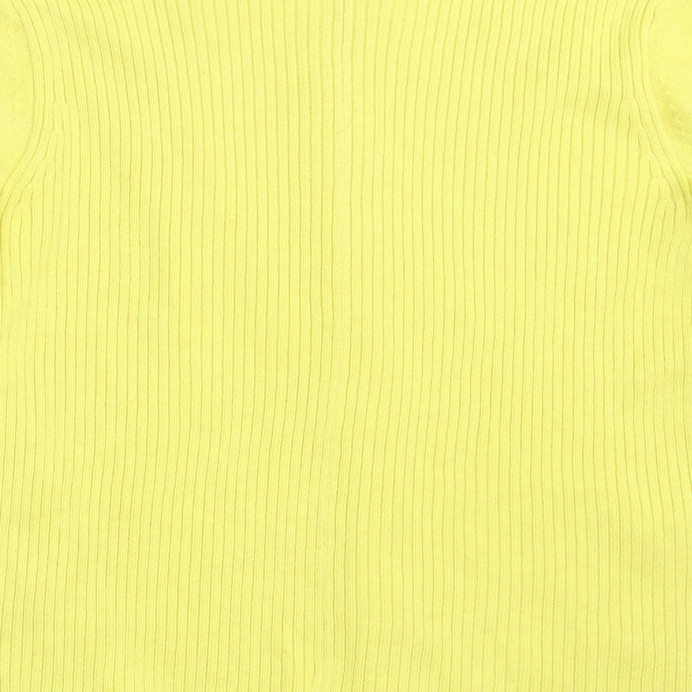 White Stuff Womens Yellow  Knit Cardigan Jumper Size 10