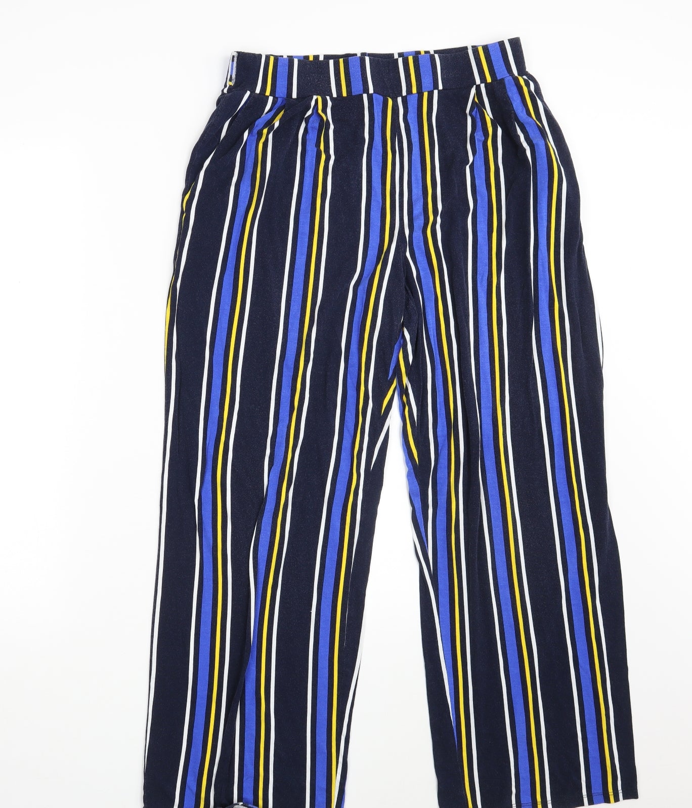 Papaya Womens Multicoloured Striped  Bloomer Trousers Size 14 L28 in