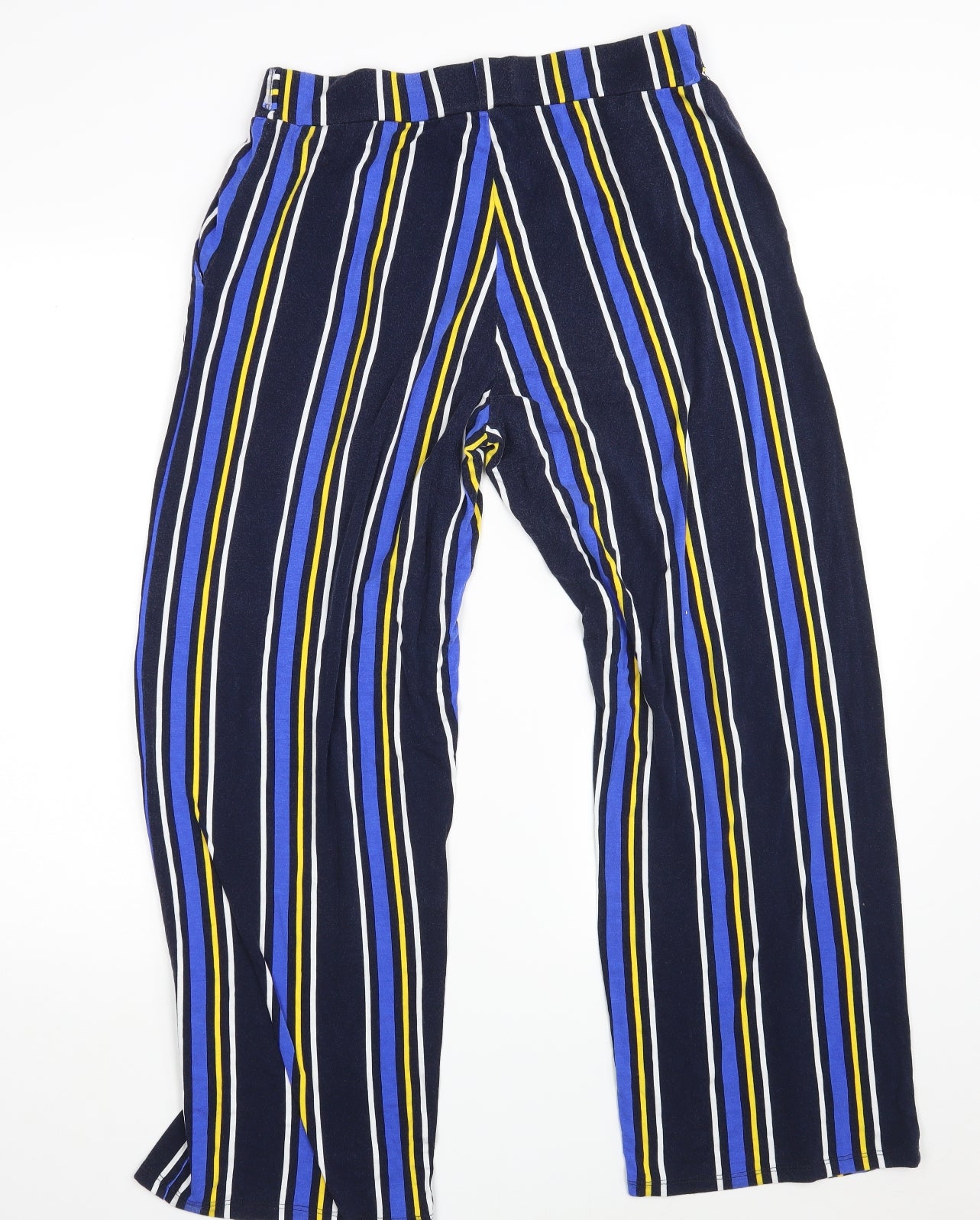 Papaya Womens Multicoloured Striped  Bloomer Trousers Size 14 L28 in
