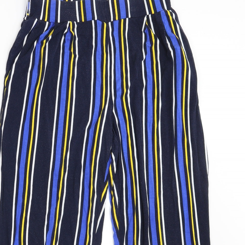 Papaya Womens Multicoloured Striped  Bloomer Trousers Size 14 L28 in