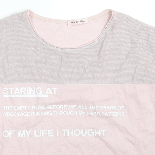 New Collection Womens Pink   Basic T-Shirt One Size