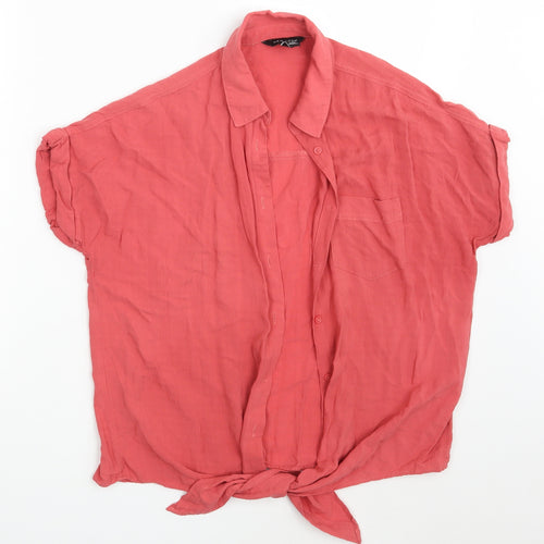 New Look Womens Pink   Basic Button-Up Size 10