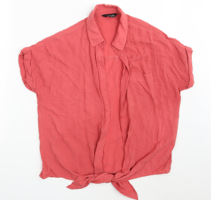 New Look Womens Pink   Basic Button-Up Size 10