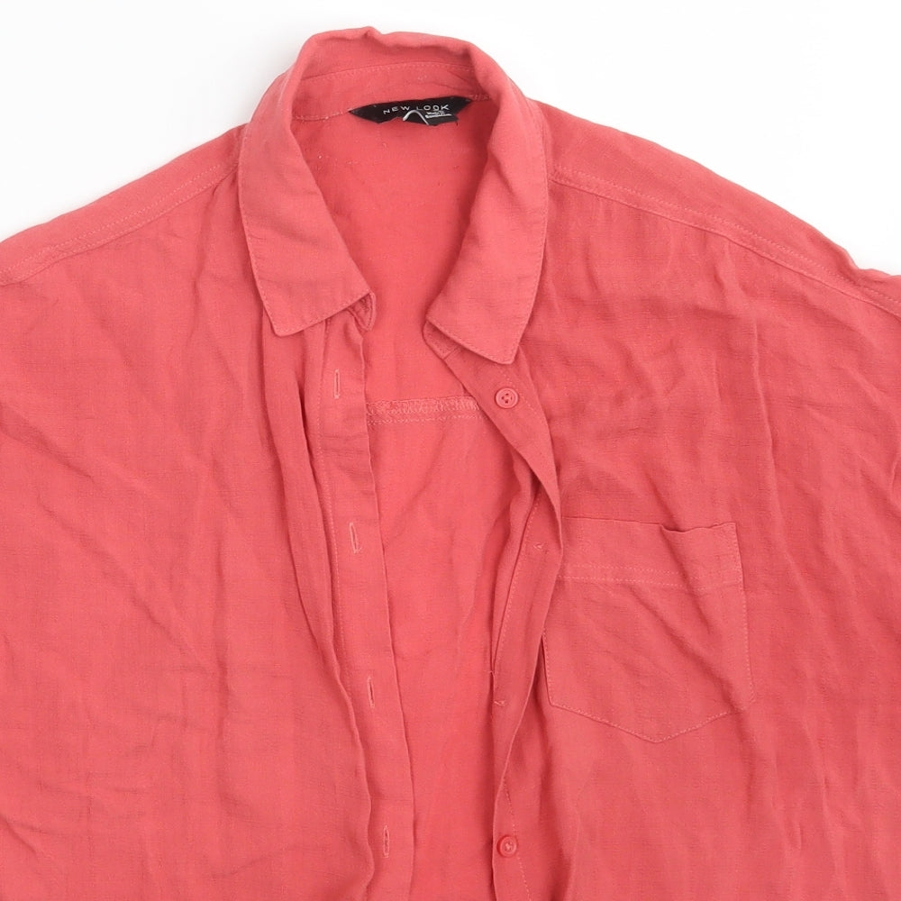 New Look Womens Pink   Basic Button-Up Size 10