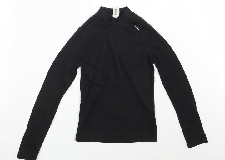Wed'ze Girls Black   Pullover Sweatshirt Size 12 Years