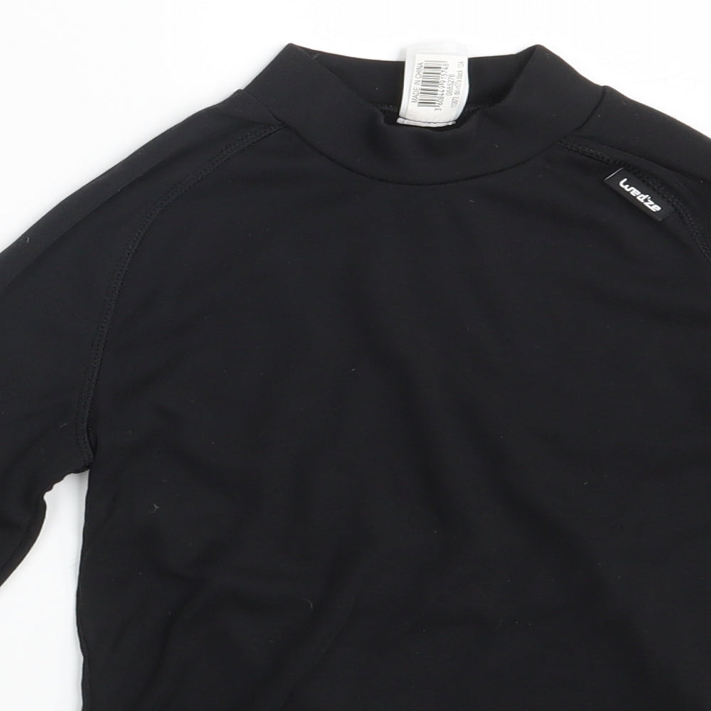 Wed'ze Girls Black   Pullover Sweatshirt Size 12 Years