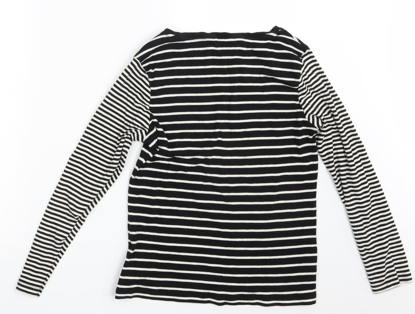 Debenhams Womens Black Striped  Pullover Sweatshirt Size 16