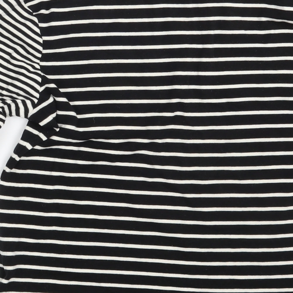 Debenhams Womens Black Striped  Pullover Sweatshirt Size 16