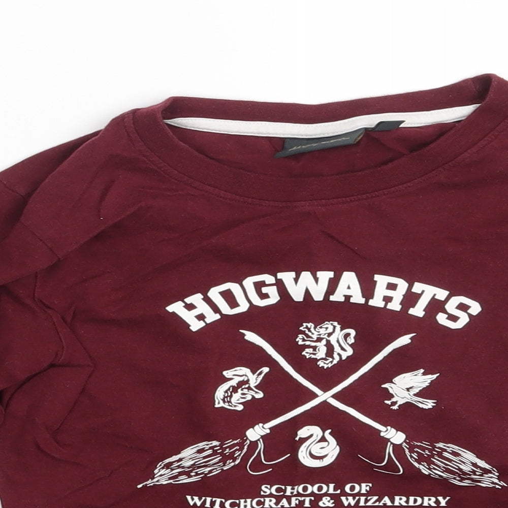 Primark Boys Purple   Basic T-Shirt Size 7-8 Years  - Harry Potter