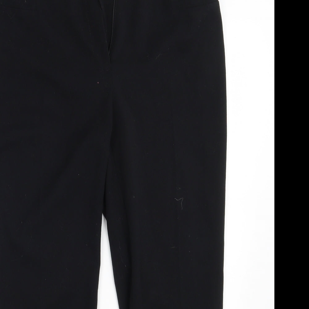 M&S Womens Black   Trousers  Size 12 L28 in