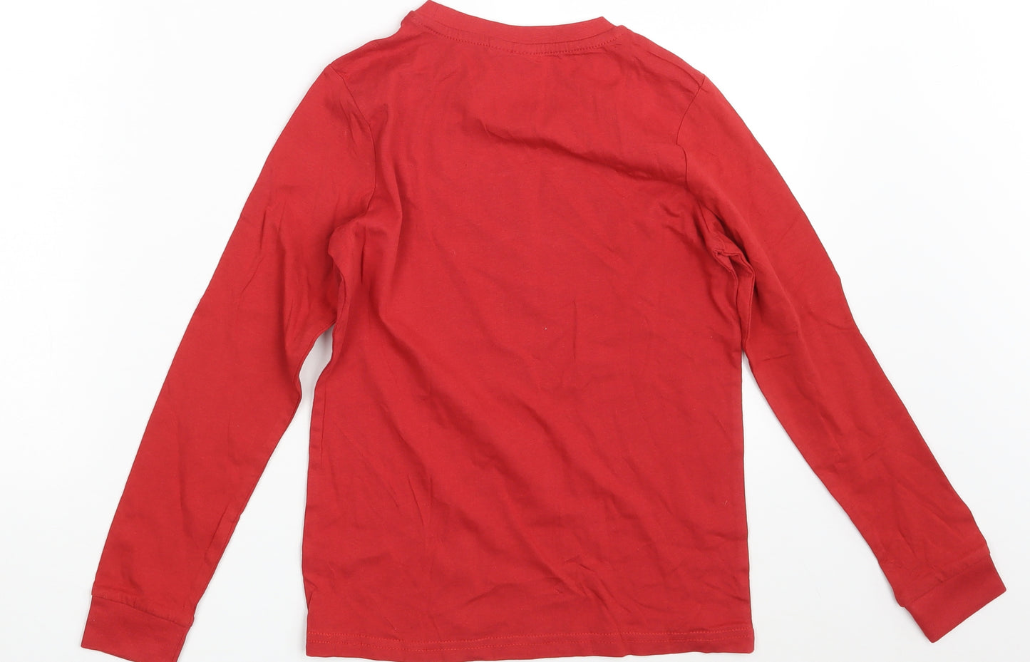 Lilly & Dan Girls Red   Top Pyjama Top Size 9-10 Years  - Seasonal Christmas Festive Holiday