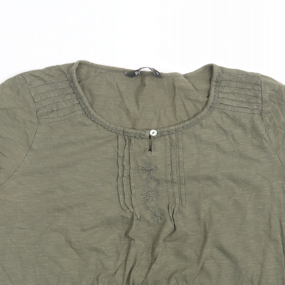 Bonmarché Womens Green   Basic T-Shirt Size 14