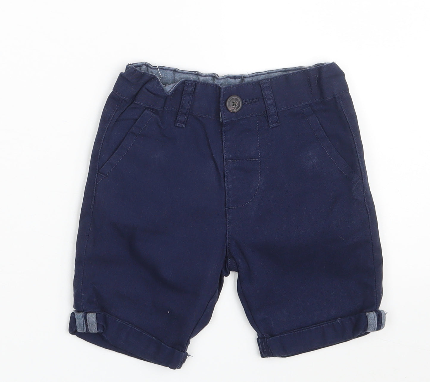 Pep & Co. Boys Blue  Denim Cropped Trousers Size 18-24 Months  - Waist 18in; Inside  leg 4in