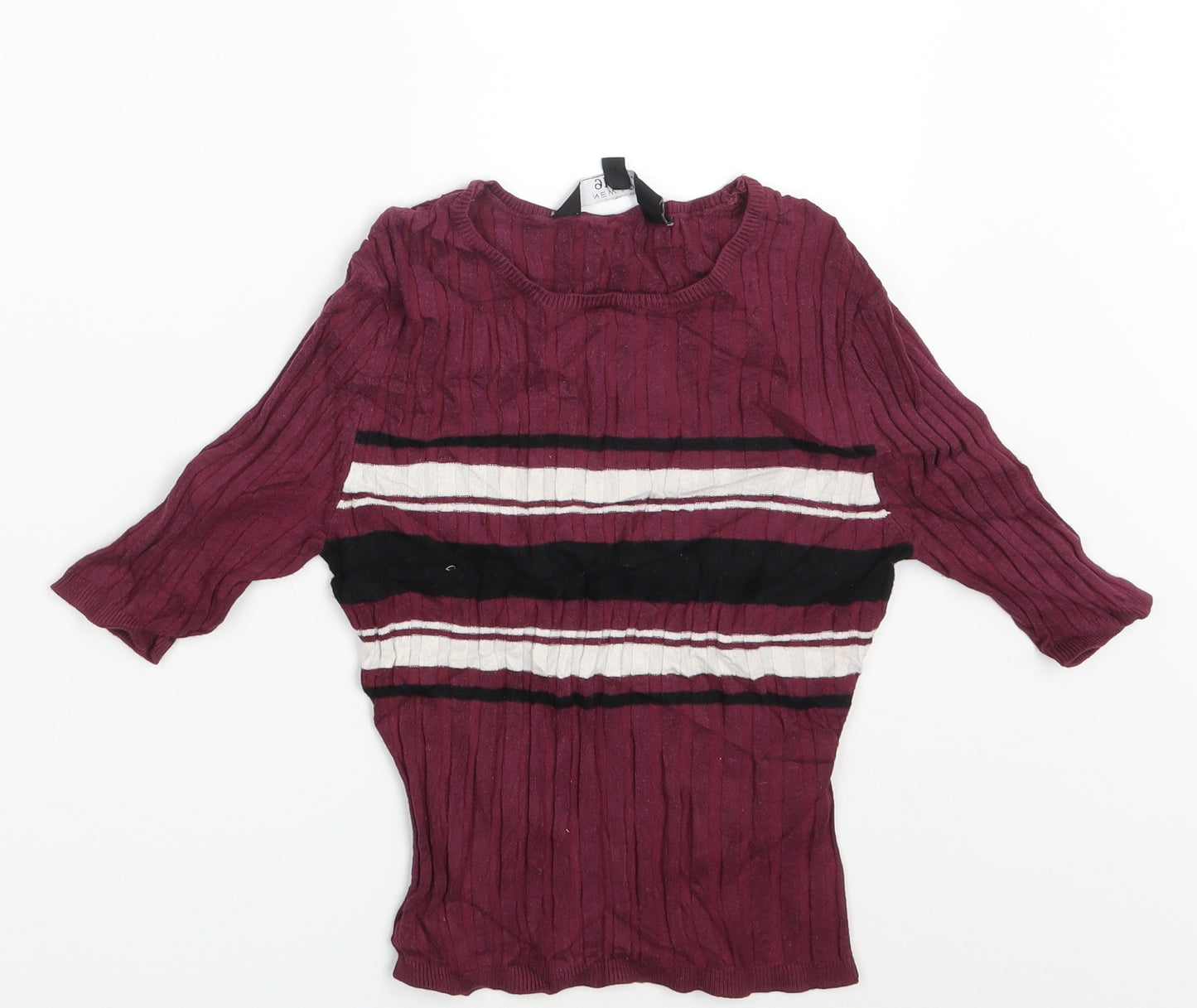 New Look Girls Purple Striped  Pullover Sweatshirt Size 12-13 Years