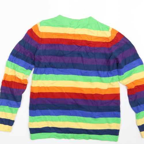 ASOS Womens Multicoloured Striped  Pullover Sweatshirt Size 10