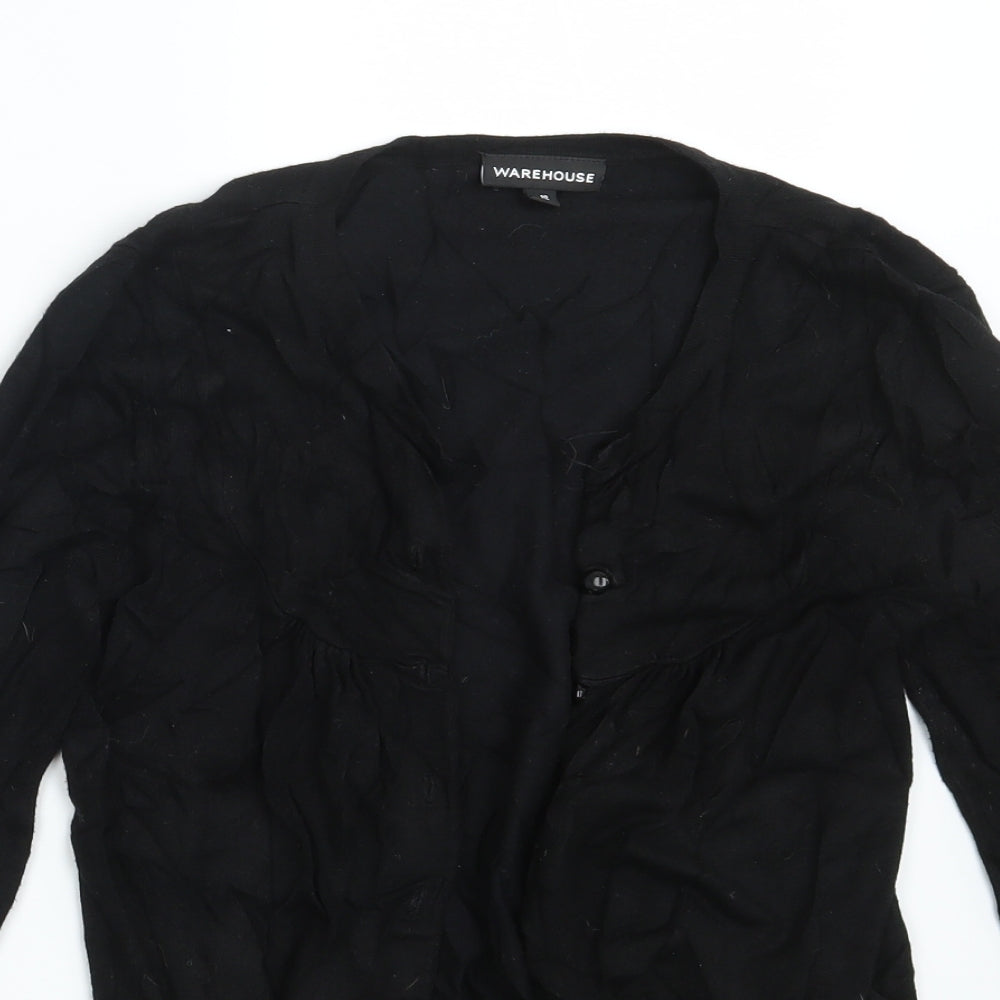 Warehouse Womens Black   Cardigan Jumper Size 10