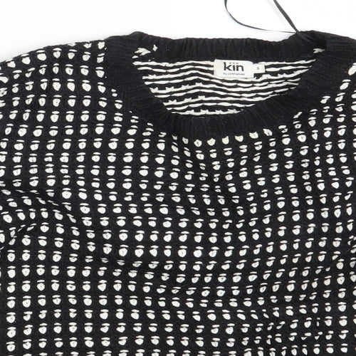 John Lewis Womens Black Polka Dot  Pullover Jumper Size S