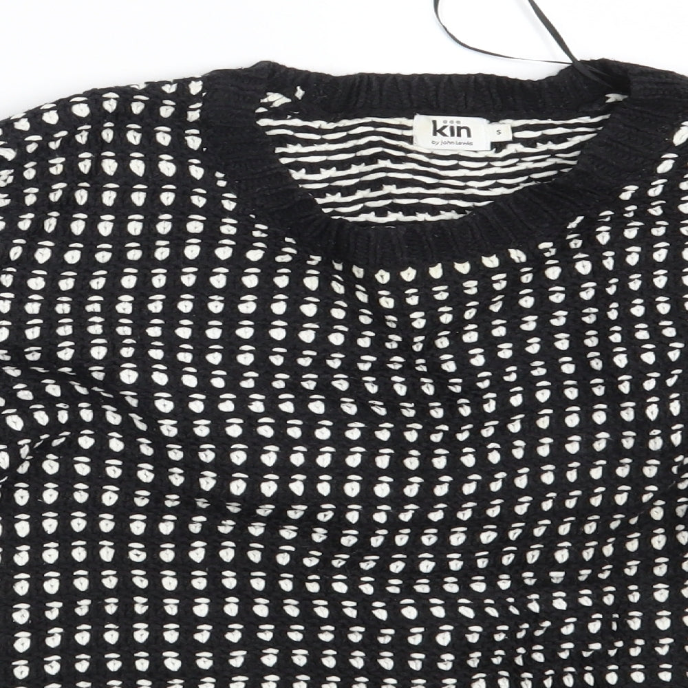 John Lewis Womens Black Polka Dot  Pullover Jumper Size S