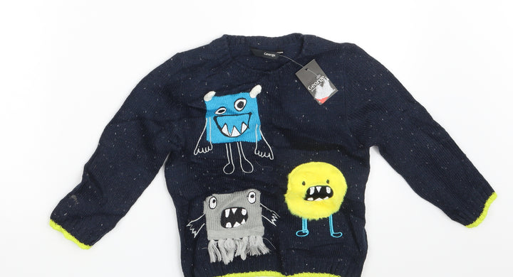 George Boys Blue   Pullover Jumper Size 2-3 Years