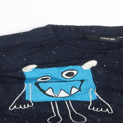 George Boys Blue   Pullover Jumper Size 2-3 Years