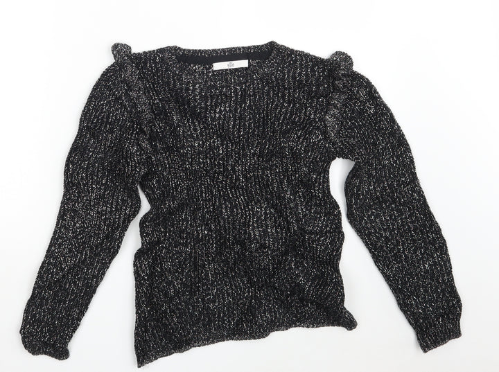 M&S Girls Black   Pullover Jumper Size 12-13 Years