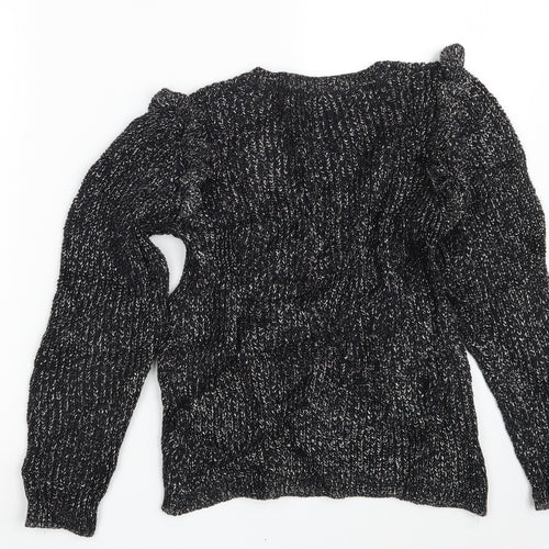 M&S Girls Black   Pullover Jumper Size 12-13 Years