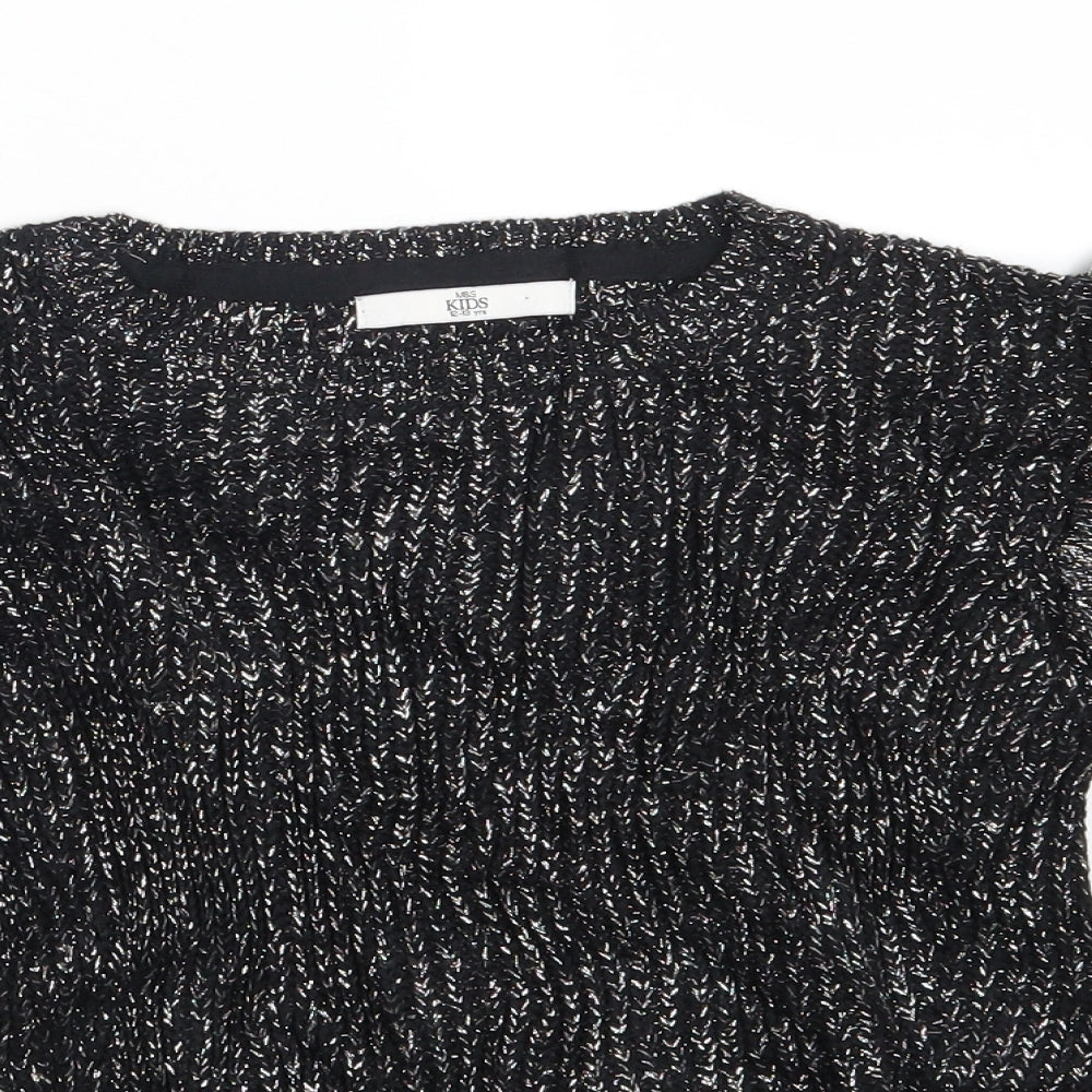 M&S Girls Black   Pullover Jumper Size 12-13 Years