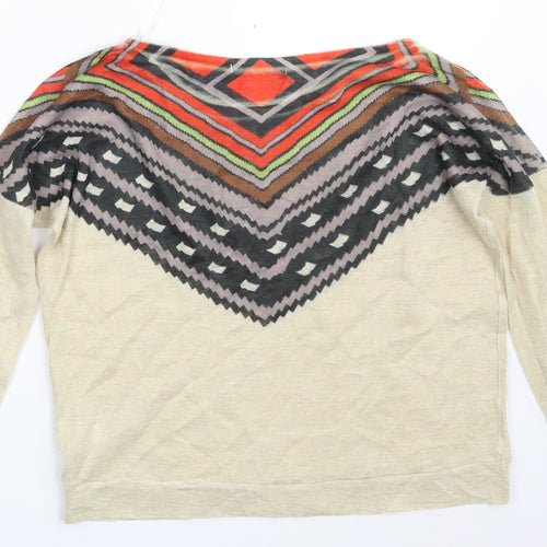 QED London Womens Multicoloured Argyle/Diamond  Pullover Sweatshirt Size M