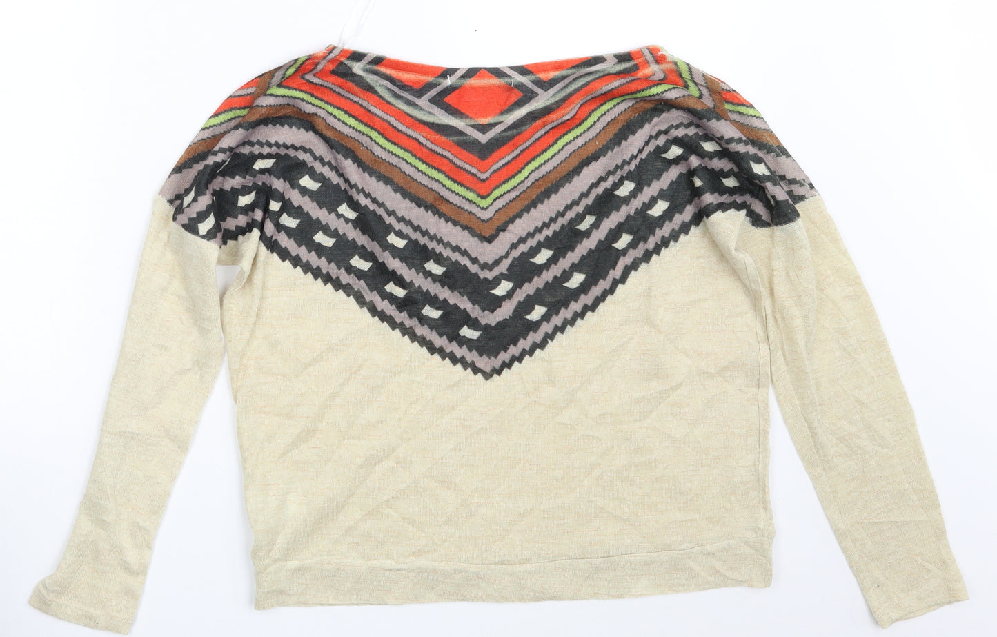 QED London Womens Multicoloured Argyle/Diamond  Pullover Sweatshirt Size M