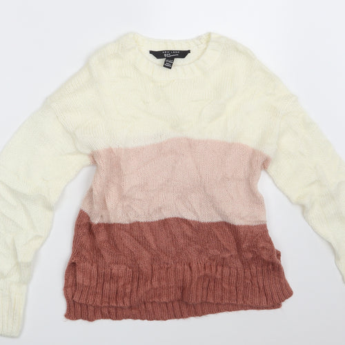 New Look Girls Multicoloured Striped  Pullover Jumper Size 12-13 Years