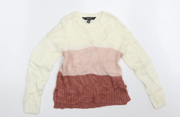 New Look Girls Multicoloured Striped  Pullover Jumper Size 12-13 Years