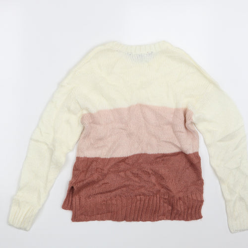 New Look Girls Multicoloured Striped  Pullover Jumper Size 12-13 Years