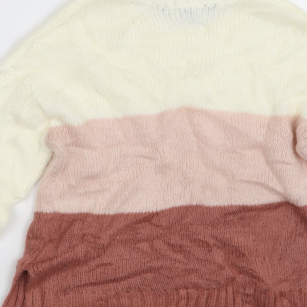 New Look Girls Multicoloured Striped  Pullover Jumper Size 12-13 Years
