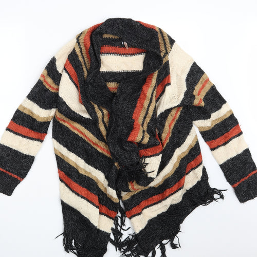 TU Womens Multicoloured Striped  Wrap Jumper Size M