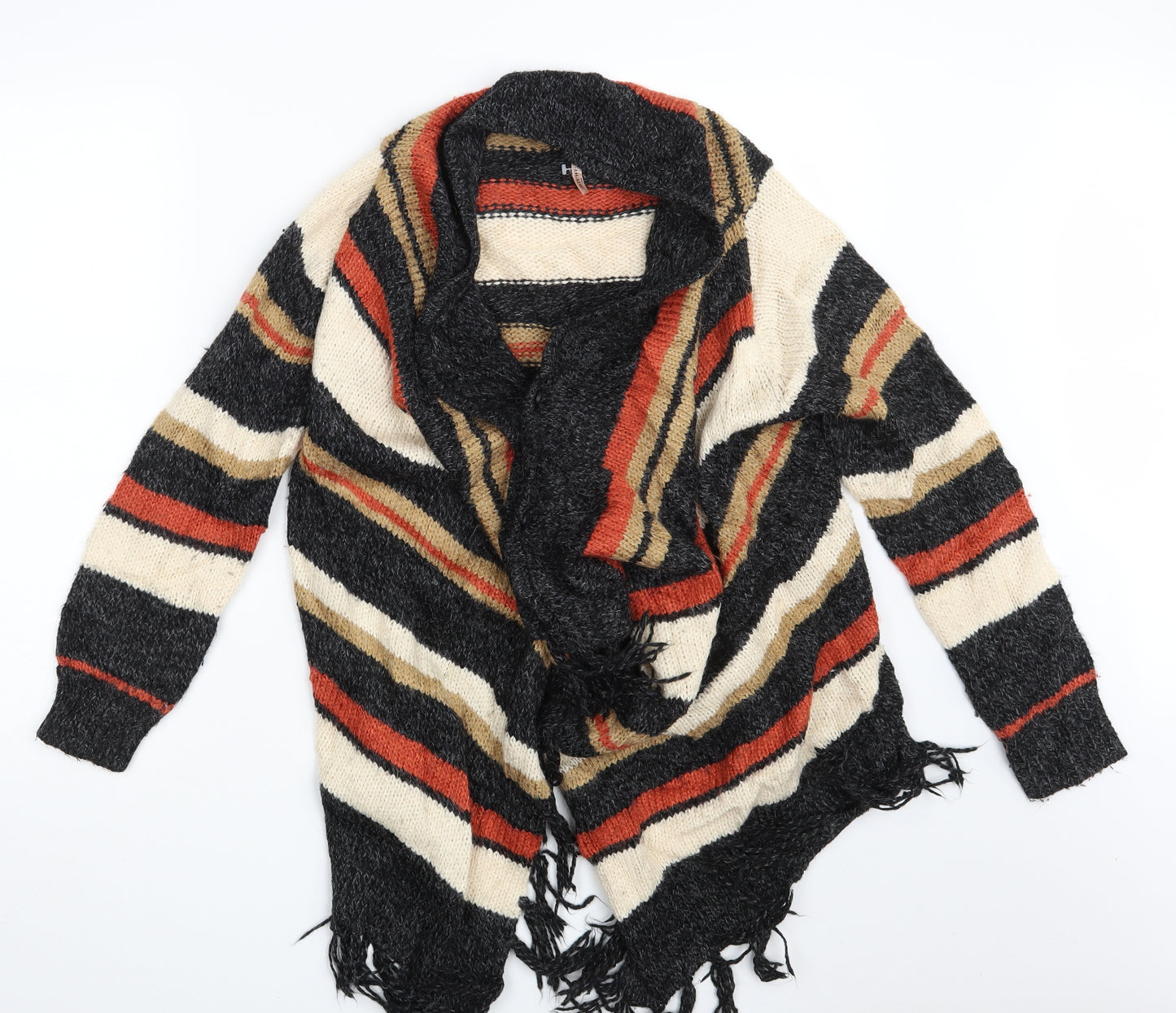 TU Womens Multicoloured Striped  Wrap Jumper Size M