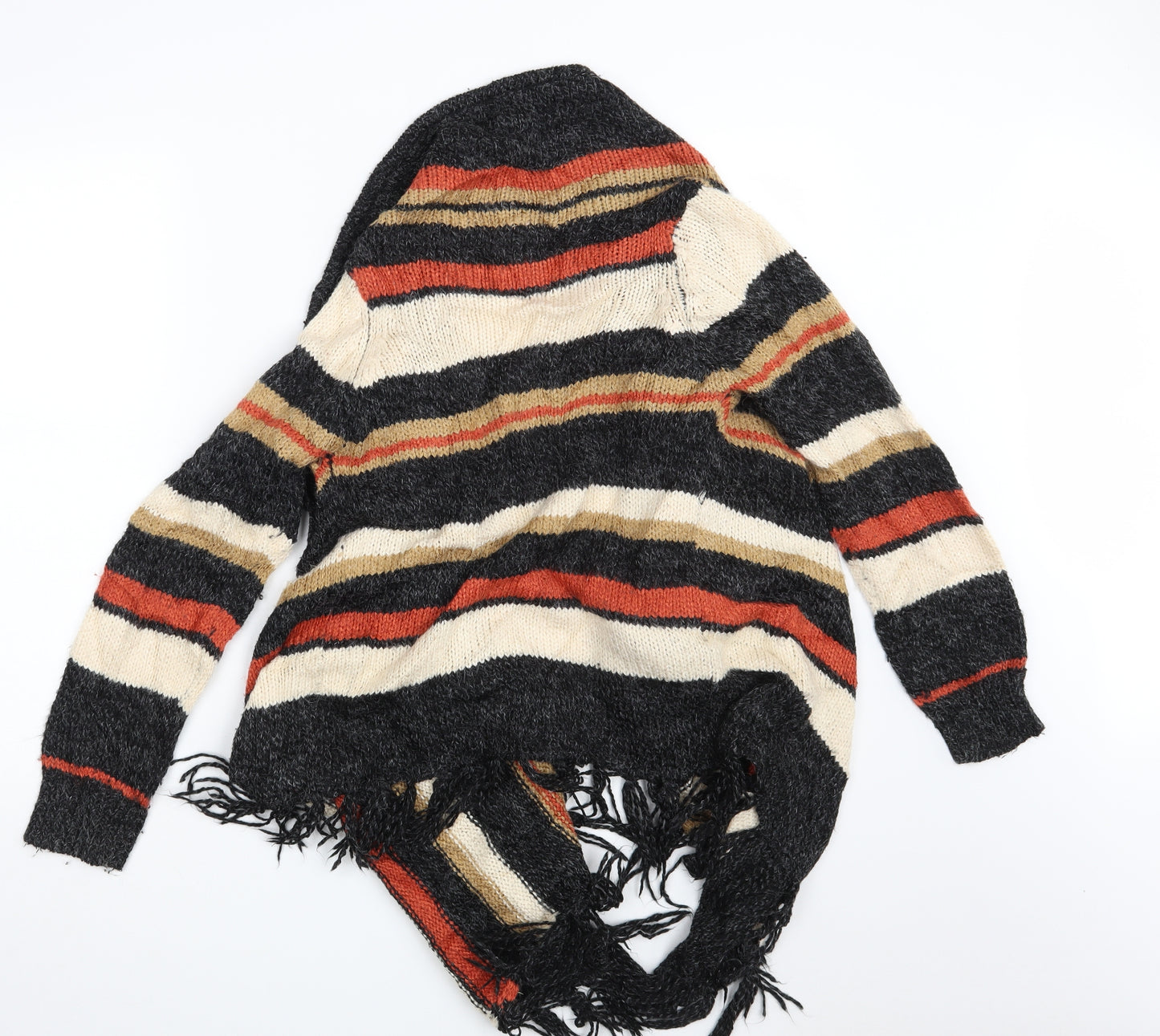TU Womens Multicoloured Striped  Wrap Jumper Size M