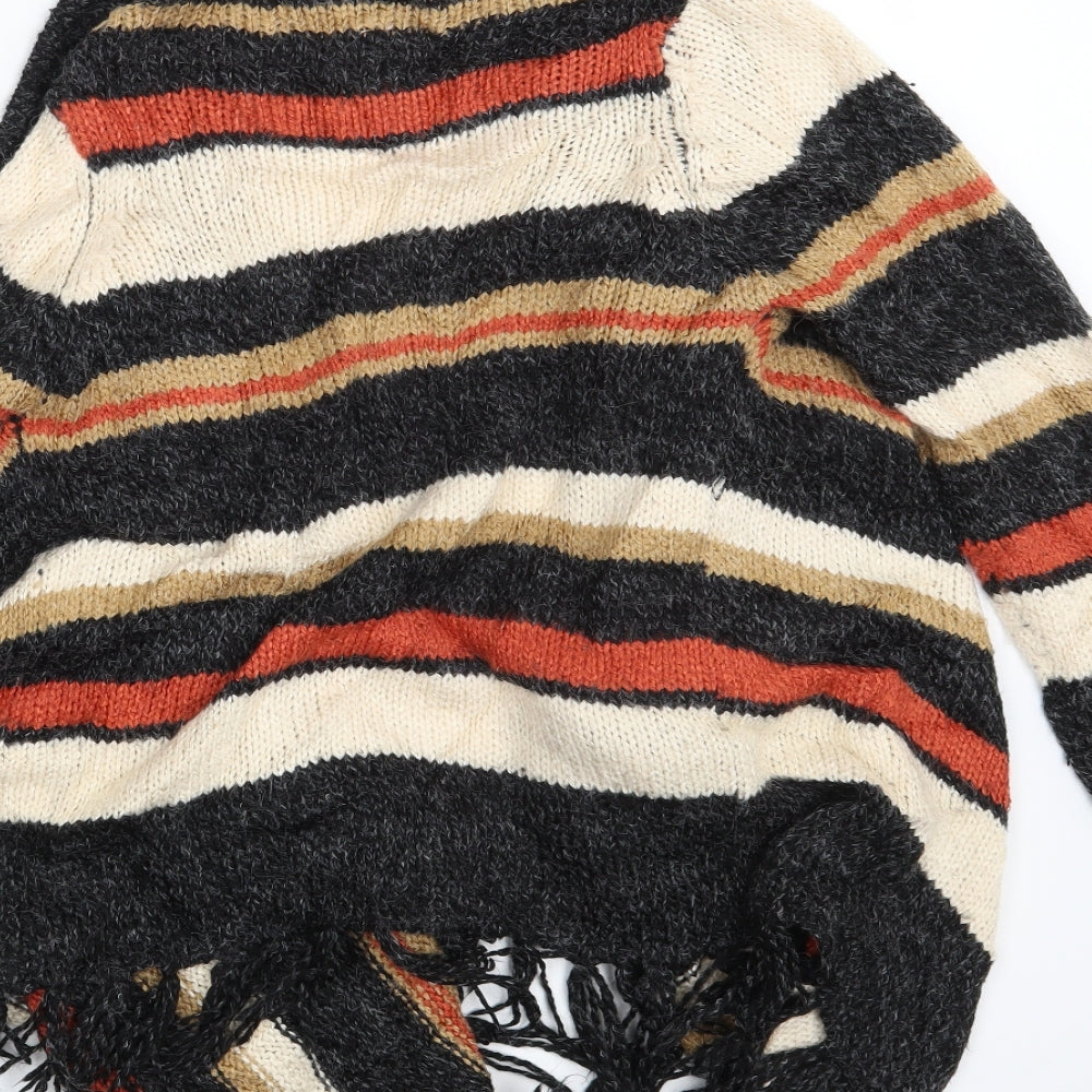 TU Womens Multicoloured Striped  Wrap Jumper Size M